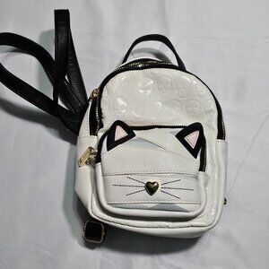 Betsey Johnson mummy kitty mini backpack bag